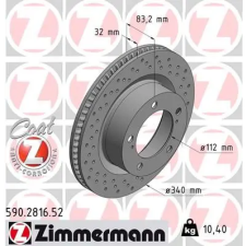 Zimmermann féktárcsa 590.2816.52 autóalkatrész