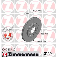 Zimmermann féktárcsa 600.3205.20 autóalkatrész