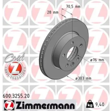 Zimmermann féktárcsa 600.3255.20 autóalkatrész