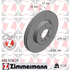 Zimmermann féktárcsa 600.3256.20 autóalkatrész
