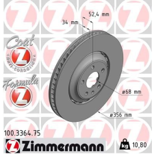 Zimmermann féktárcsa ZIMMERMANN 100.3364.75 autóalkatrész