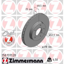 Zimmermann féktárcsa ZIMMERMANN 250.1371.20 autóalkatrész