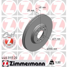 Zimmermann féktárcsa ZIMMERMANN 440.3117.20 féktárcsa