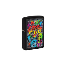 Zippo 49605 Zippo öngyújtó matt fekete színben -Street Art Design Zippo konyhai eszköz