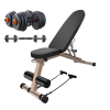 Zoco Body Fit Többfunkciós padkészlet, Zoco Body Fit, 6 az 1-ben súlyzókészlettel együtt, összsúly 25 kg