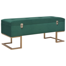 zöld bársonypad tárolórekesszel 105 cm bútor