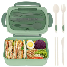  Zöld ételhordó doboz evőeszközökkel HP718754 papírárú, csomagoló és tárolóeszköz
