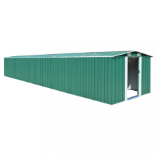  zöld horganyzott acél kerti fészer 257 x 779 x 181 cm kerti tárolás