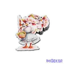  Zöld kacsa figura 7,9x6cm dekorációs kellék