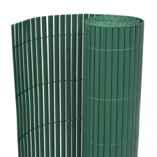  Zöld kétoldalas PVC kerti kerítés 90 x 500 cm kerti dekoráció