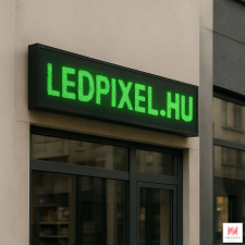  Zöld színű kültéri LED fényújság, 96x96 cm - P10 led rendszer tartozék