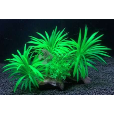  Zöld tengerifű telep akváriumi műnövény, apró levelekkel a talpon 15 cm akvárium dekoráció