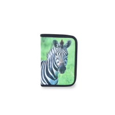  Zöld Zebra Mintás Cipzáros Tolltartó tolltartó