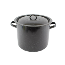  Zománcozott Fazék Fekete 40cm+Fedő edény