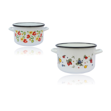  Zománcozott Lábas Mély Dekoros 22cm 4.60 Literes edény