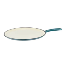  Zománcozott öntöttvas serpenyő / palacsintasütő 28 cm, türkizkék edény