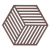 Zone Denmark Hexagon Hőálló edényalátét, csokibarna (12426)