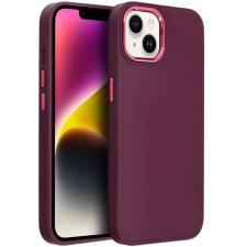 Zone Frame Case szilikon tok fémhatású kamera keret iPhone 16 lila tok és táska
