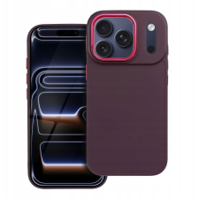 Zone Frame Case szilikon tok fémhatású kamera keret iPhone 17 Pro lila (5903396405334) tok és táska