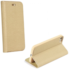 Zone Samsung Galaxy S25 SM-S931, Oldalra nyíló tok, stand, Luna Book, arany tok és táska