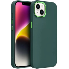 Zone Xiaomi 13, Szilikon tok, közepesen ütésálló, fémhatású kamera keret, Frame Case, zöld tok és táska