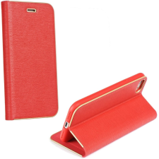 Zone Xiaomi Redmi Note 14 5G, Oldalra nyíló tok, stand, Luna Book, piros tok és táska