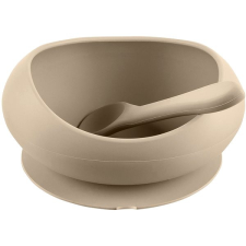Zopa Tál emelt peremmel és tapadókoronggal Sand Beige babaétkészlet