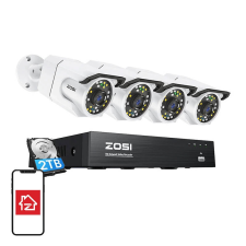 Zosi C105 wifi biztonsági kamerarendszer 4 kamerával megfigyelő kamera