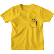  Zsebmintás Szemüveges Cica - Gyerek Póló gyerek póló
