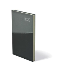  Zsebnaptár, álló elrendezésű, TOPTIMER "Duplex", szürke-antracit naptár, kalendárium