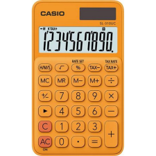 Zsebszámológép, 10 számjegy, CASIO "SL 310", narancs számológép