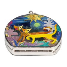  Zsebtükör nagyítós, texltilbevonatú, 7x7,5x2,5cm,Rosina Wachtmeister:Wonderland smink kiegészítő