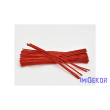  Zsenília drót 30 cm 100db/cs - Piros dekorációs kellék