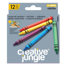  Zsírkréta CREATIVE JUNGLE grey 12 szín/készlet kréta