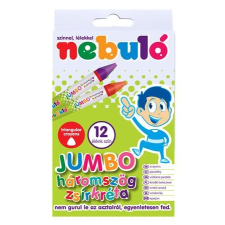  Zsírkréta, háromszögletű, jumbo, 12 darabos, NEBULO kréta