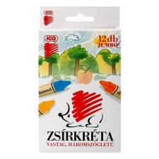 Zsírkréta ICO Süni Jumbo háromszögletű hegyezett 12 színű kréta