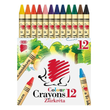  Zsírkréta ICO Süni kerek hegyezett 12 színű kréta