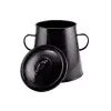  Zsírosbödön zománcozott felülettel 5l 17cm fekete 54207
