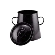  Zsírosbödön zománcozott felülettel 5l 17cm fekete 54207 edény