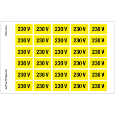 ZSONA DEKOR 230 V matrica csomag 30db/csomag információs címke