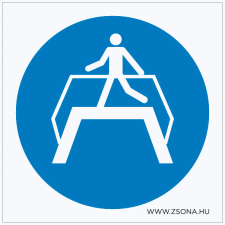 ZSONA DEKOR A felüljáró használata kötelező! Műanyag tábla 150x150 mm információs címke