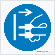 ZSONA DEKOR A készülék nyitás előtt áramtalanítandó! Műanyag tábla 150x150 mm információs címke