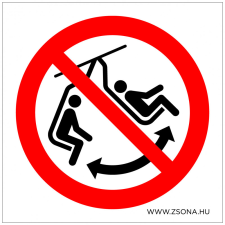 ZSONA DEKOR A székben hintázni tilos! Műanyag tábla 200x200 mm információs címke