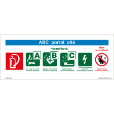 ZSONA DEKOR ABC porral oltó Műanyag tábla 250x100 mm információs címke
