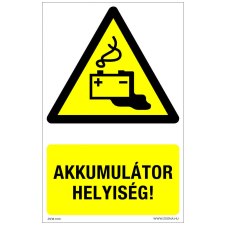 ZSONA DEKOR Akkumulátorhelyiség Öntapadós matrica 160x100 mm információs címke