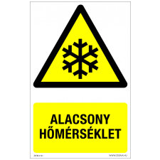 ZSONA DEKOR Alacsony hőmérséklet Műanyag tábla 320x500 mm információs címke
