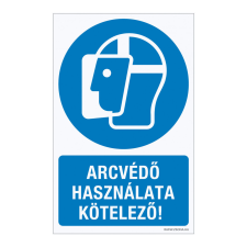 ZSONA DEKOR Arcvédő használata kötelező! Alumínium tábla 100x160 mm információs címke