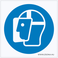 ZSONA DEKOR Arcvédő használata kötelező! Öntapadós matrica 200x200 mm információs címke