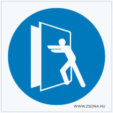 ZSONA DEKOR Az ajtó zárva tartandó! Öntapadós matrica 100x100 mm információs címke