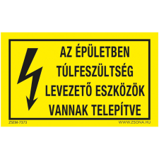 ZSONA DEKOR Az épületben túlfeszültség levezető Öntapadós matrica 160x250 mm információs címke